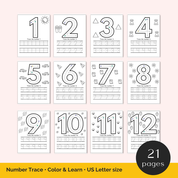 number tracing worksheets
