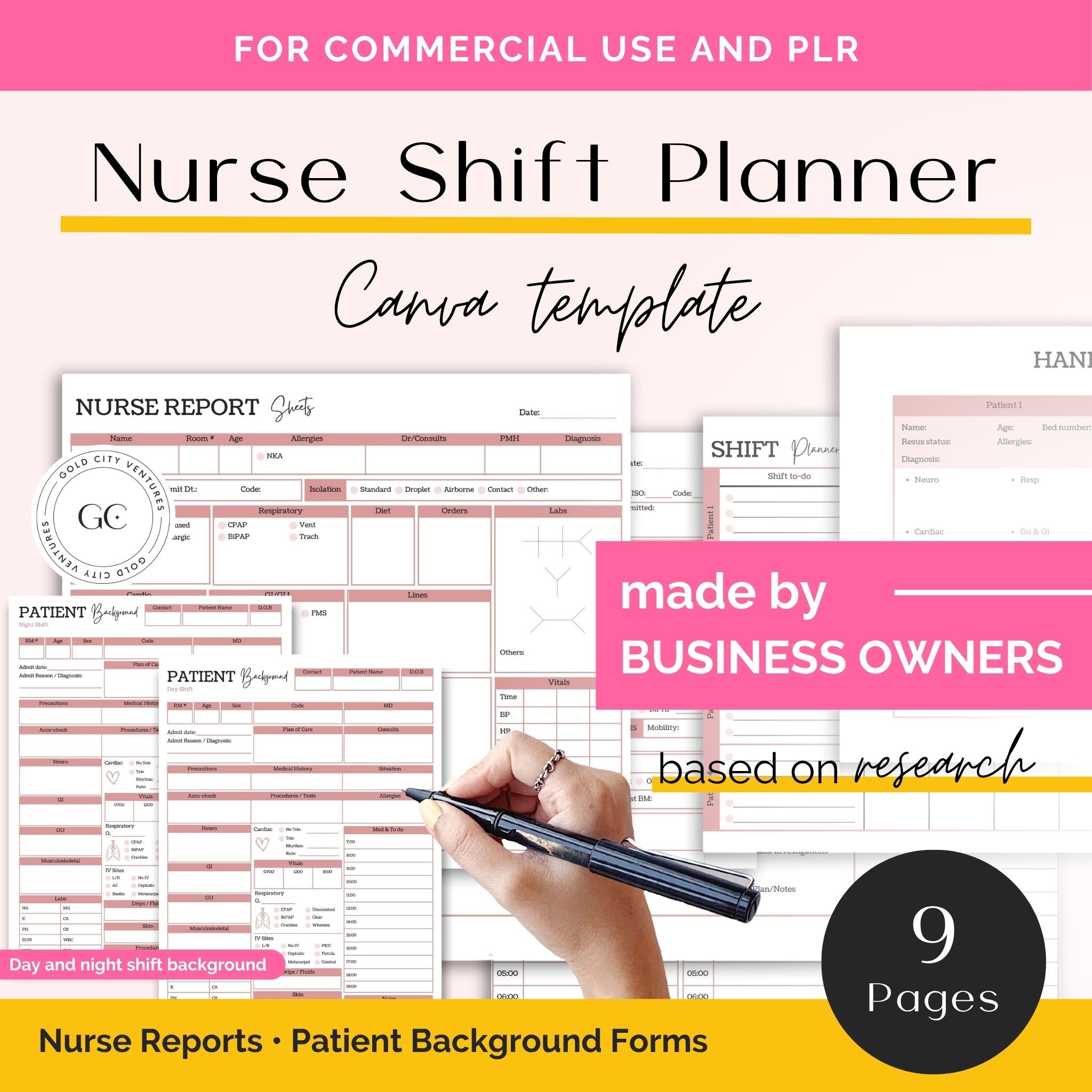 Nurse Shift Planner Gold City Ventures — free download