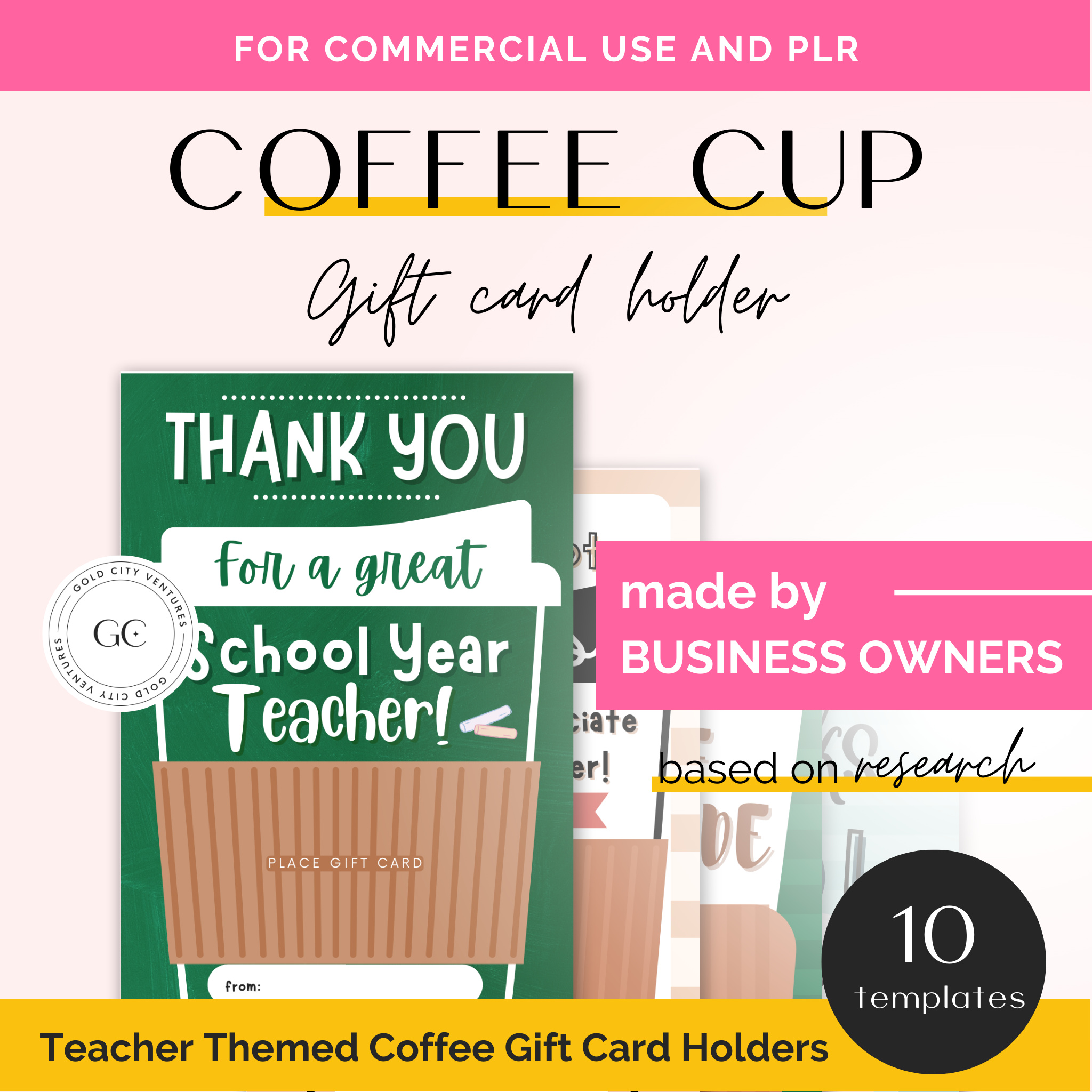 Coffee Gift Card Holder for Teachers – Gold City Ventures