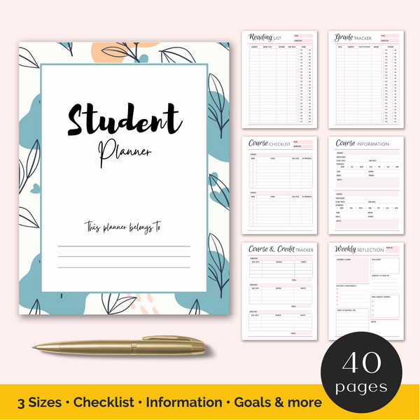 Pink Student Planner