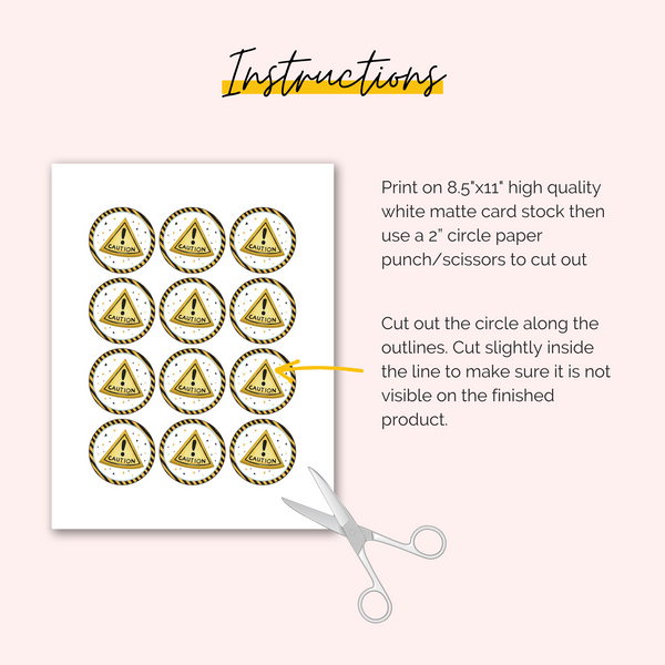 Construction Theme Cupcake Toppers