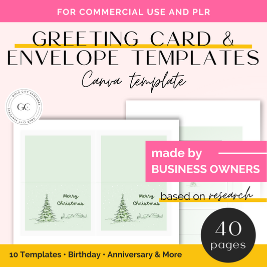 greeting card and envelope templates