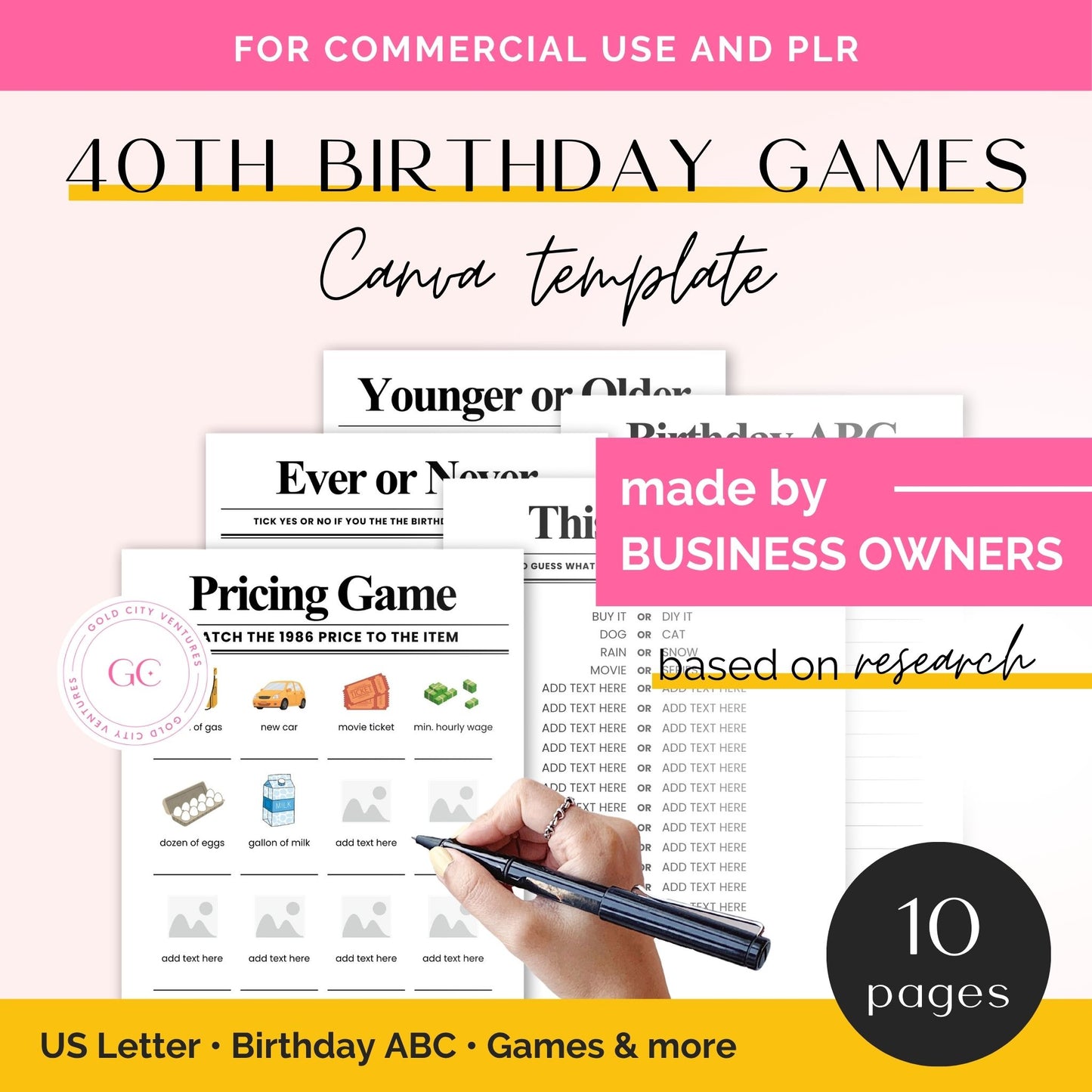 40th birthday party games