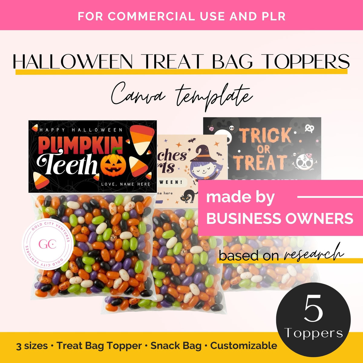 Halloween Treat Bag Toppers