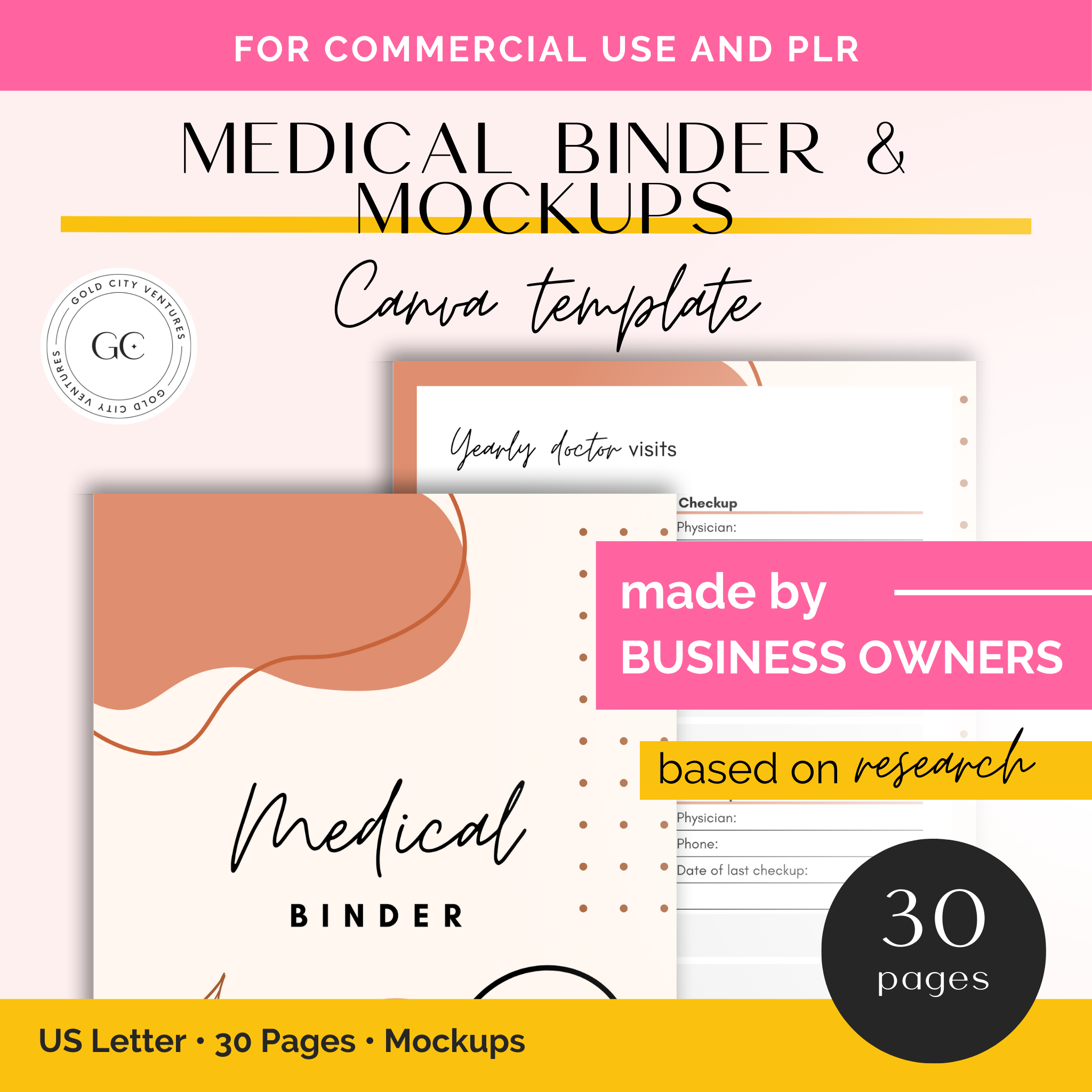 Medical Binder and Mockup Templates – Gold City Ventures