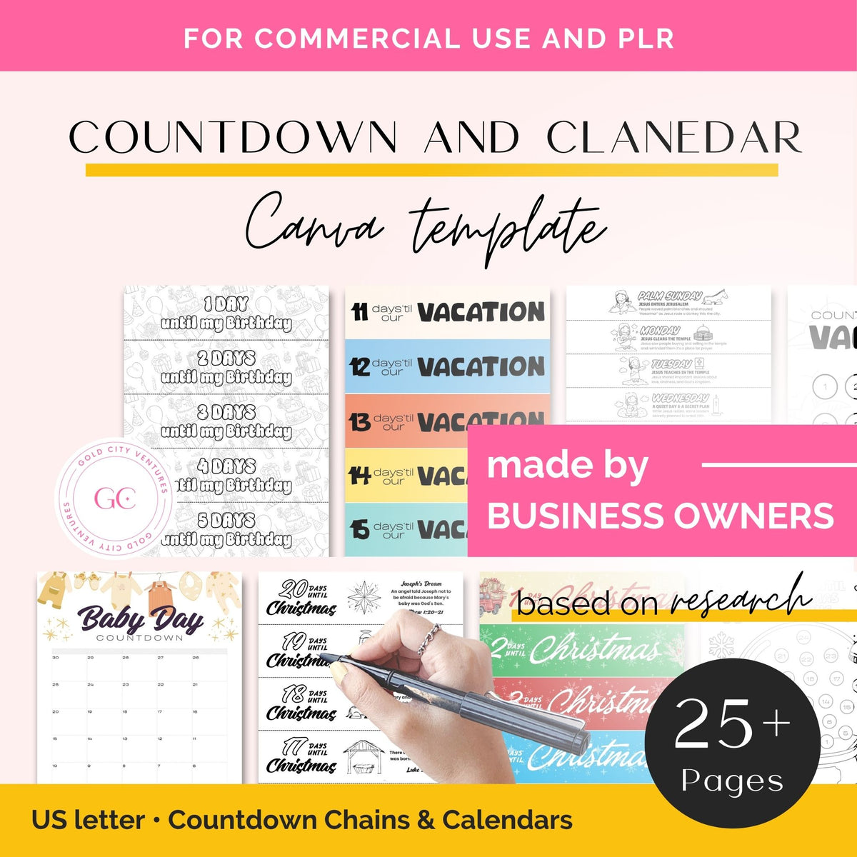 countdown chain and calendars