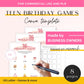 teen birthday party games