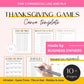 Thanksgiving games