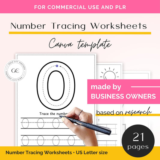number tracing worksheets