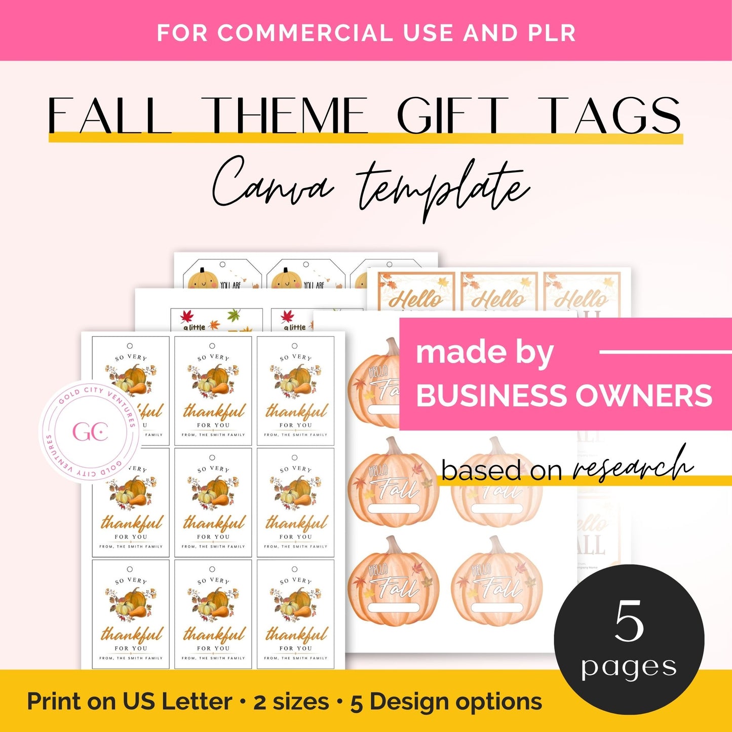 fall gift tags