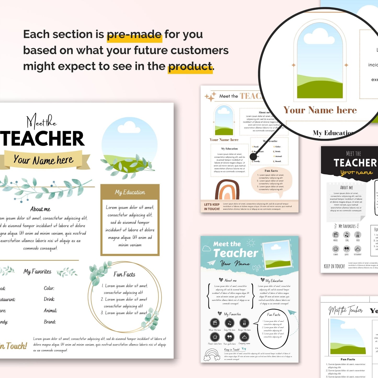 meet the teacher template