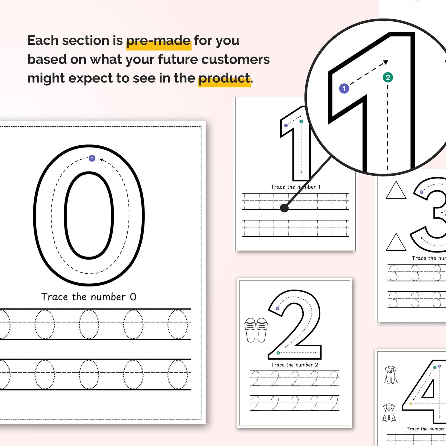 number tracing worksheets