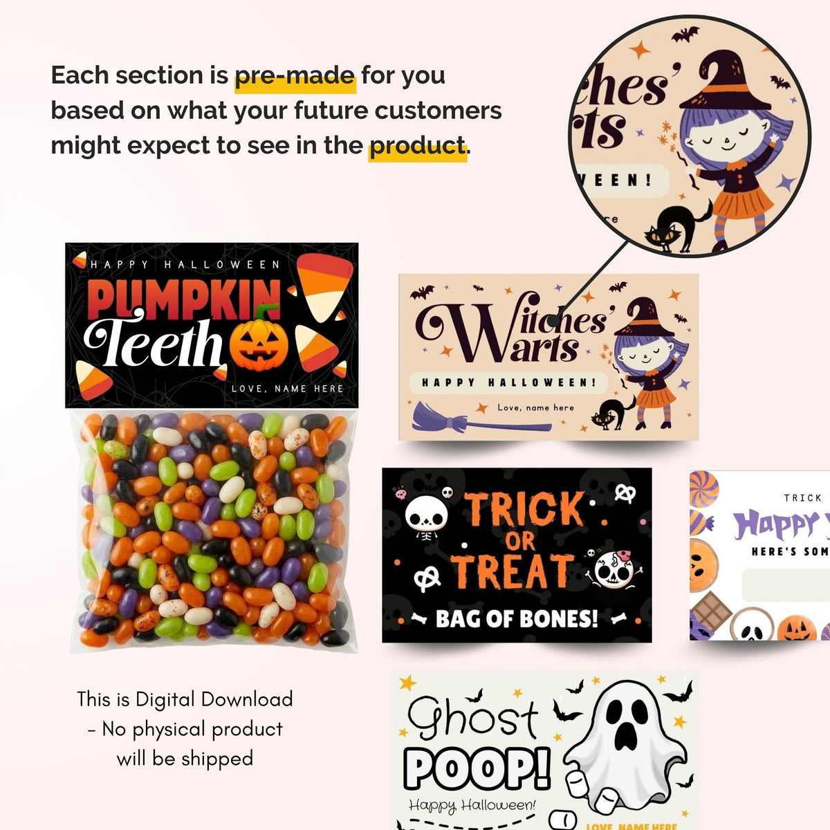 Halloween Treat Bag Toppers