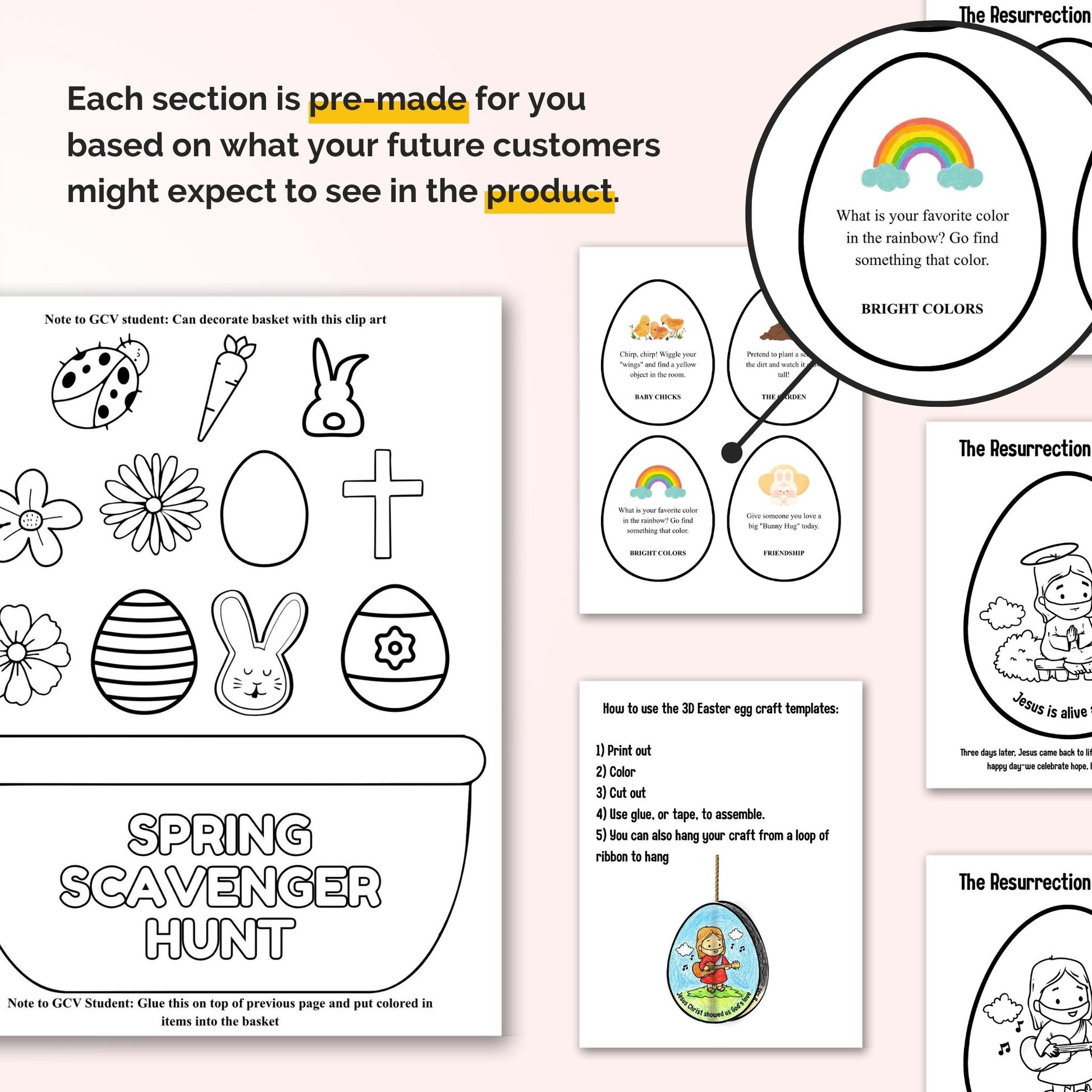 Easter egg crafts and activities