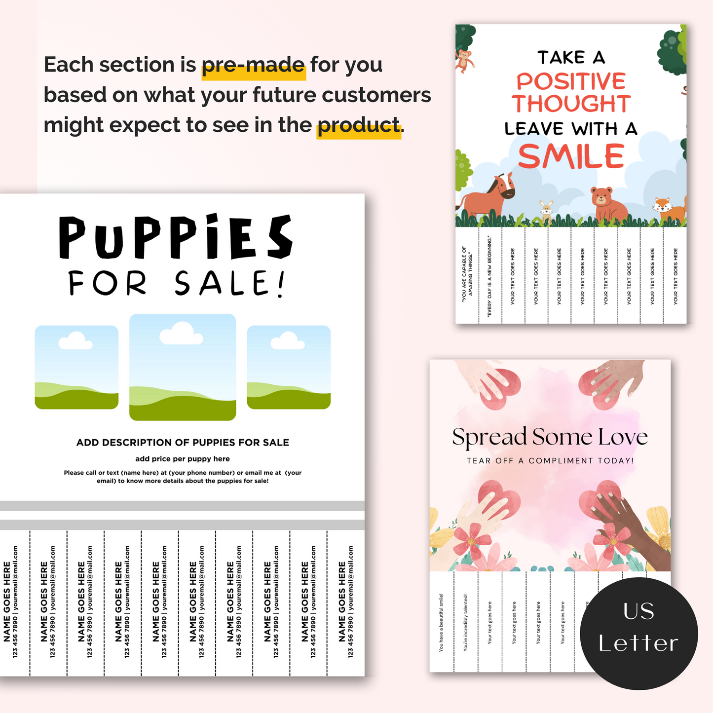 Tear Off Flyers and Mockups