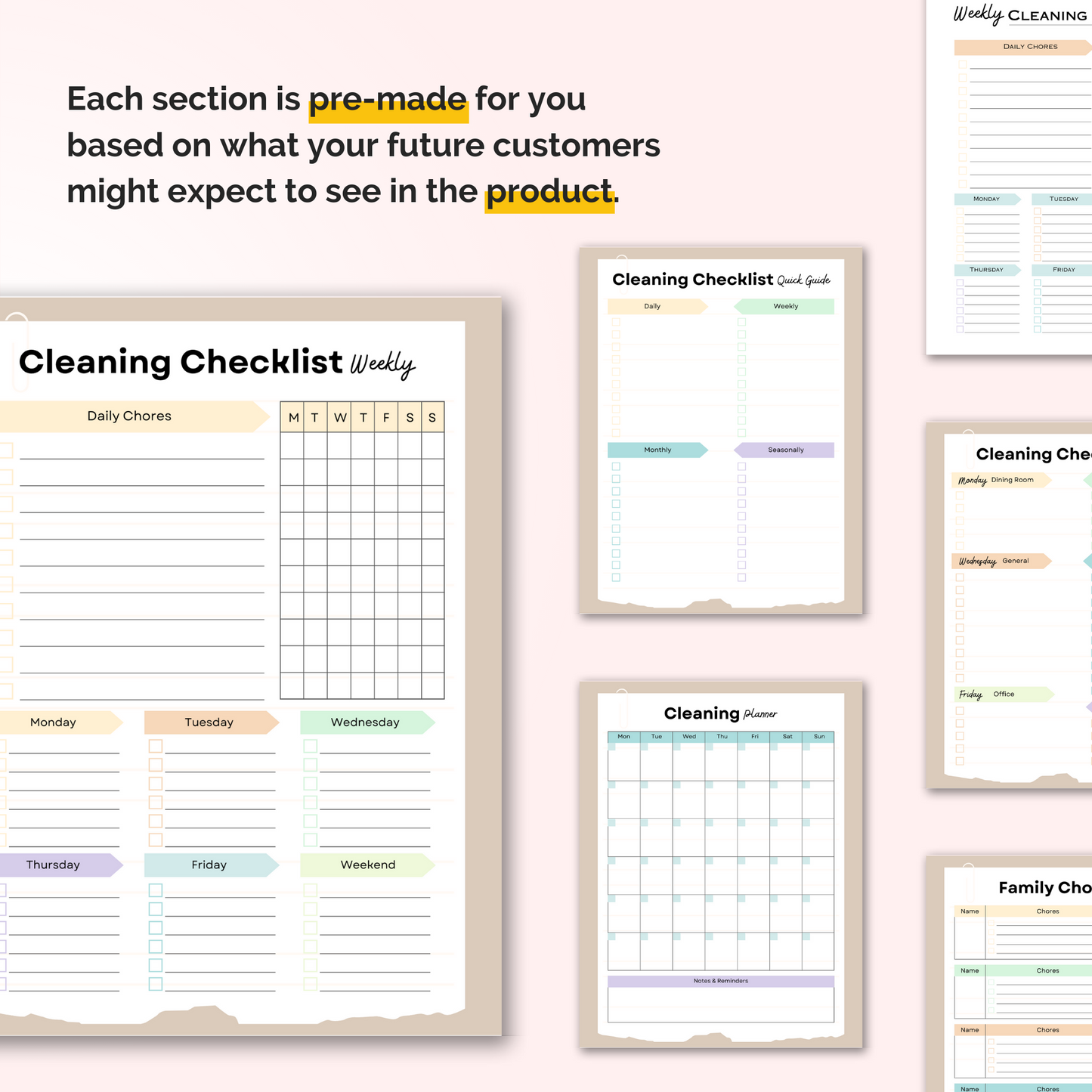 spring cleaning template bundle