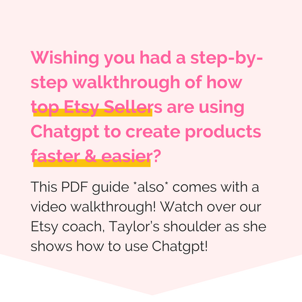 Chatgpt Prompts for Etsy Sellers