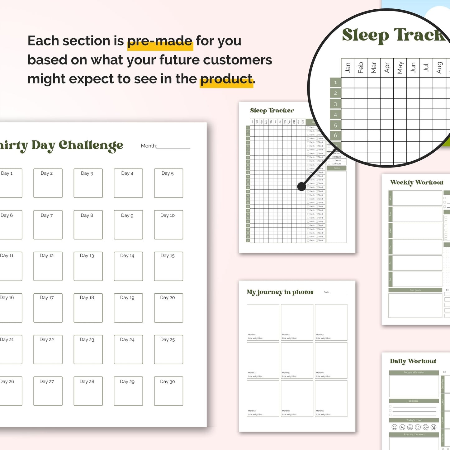 fitness planner weight loss planner