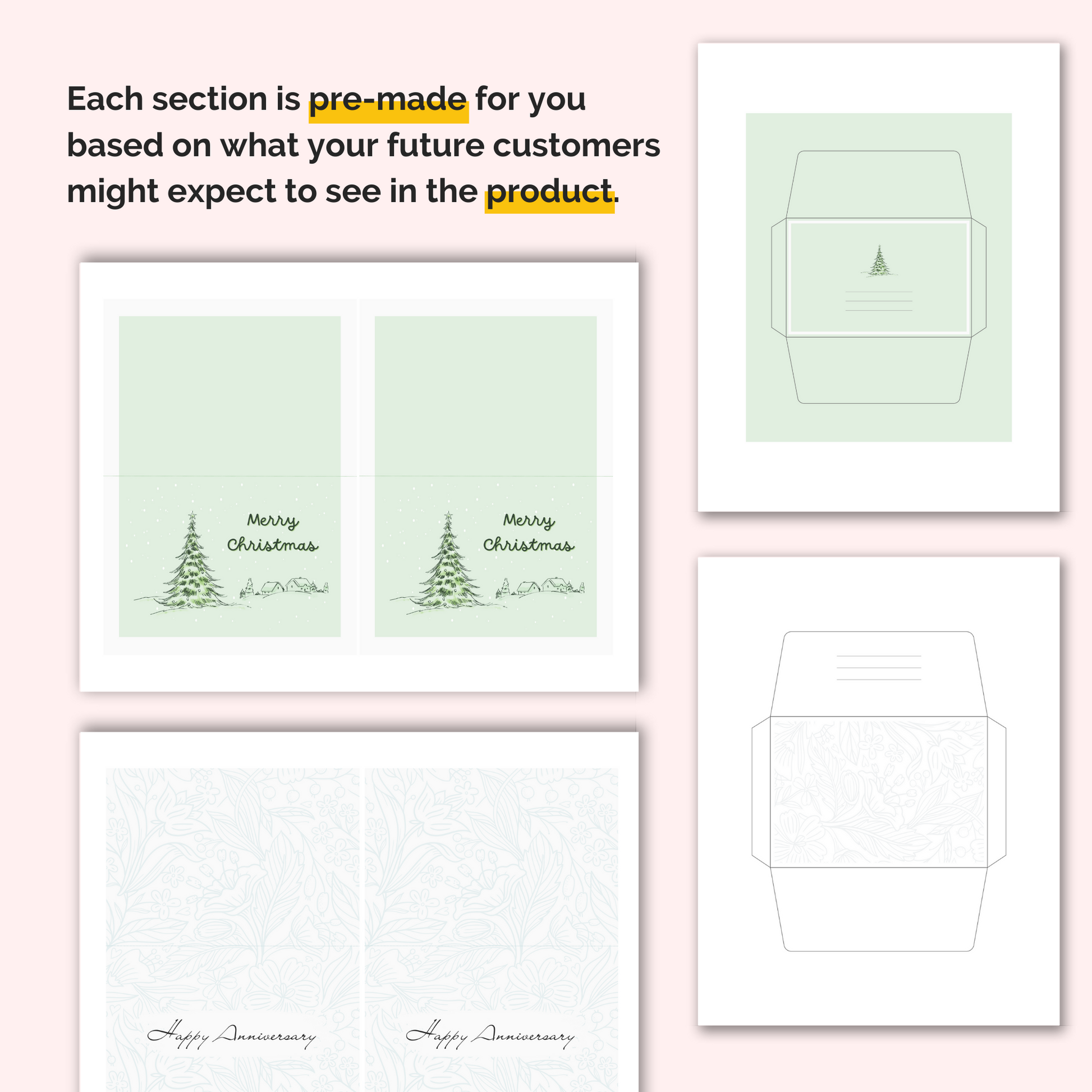 greeting card and envelope templates