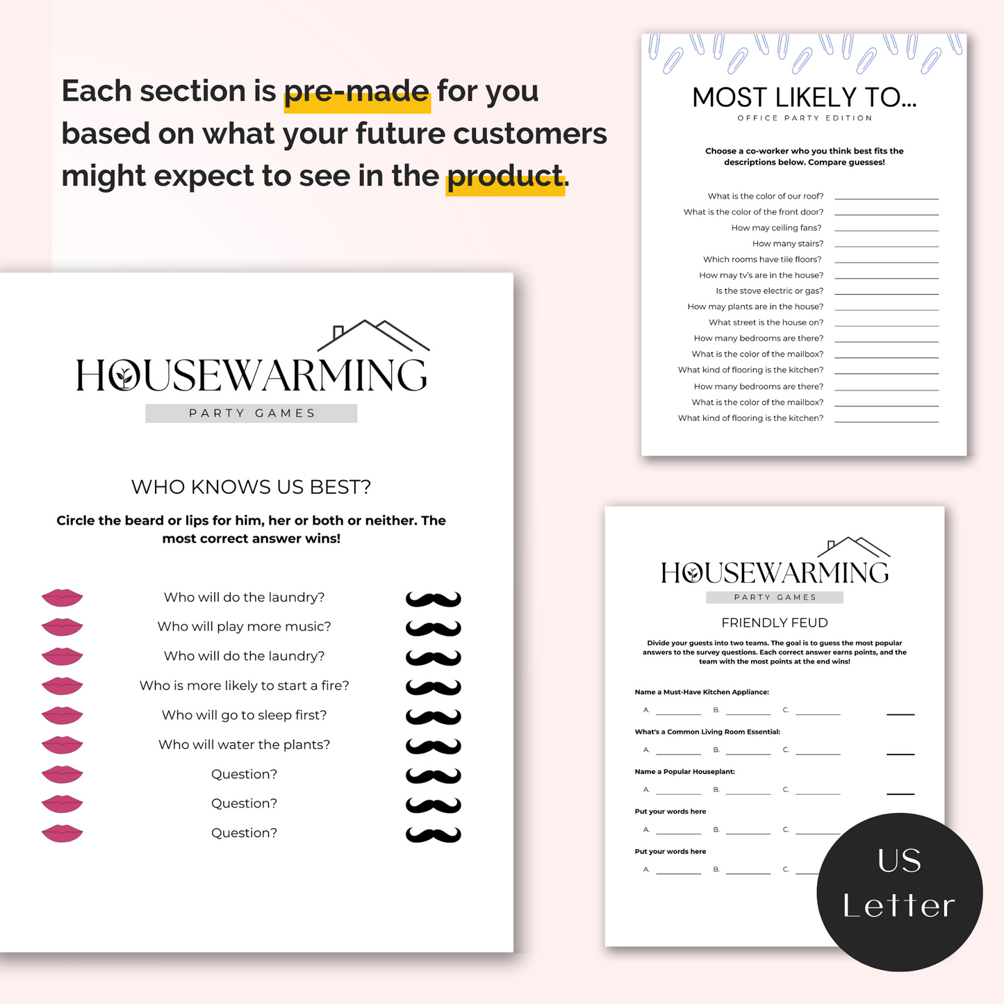 Housewarming Games and Mockups