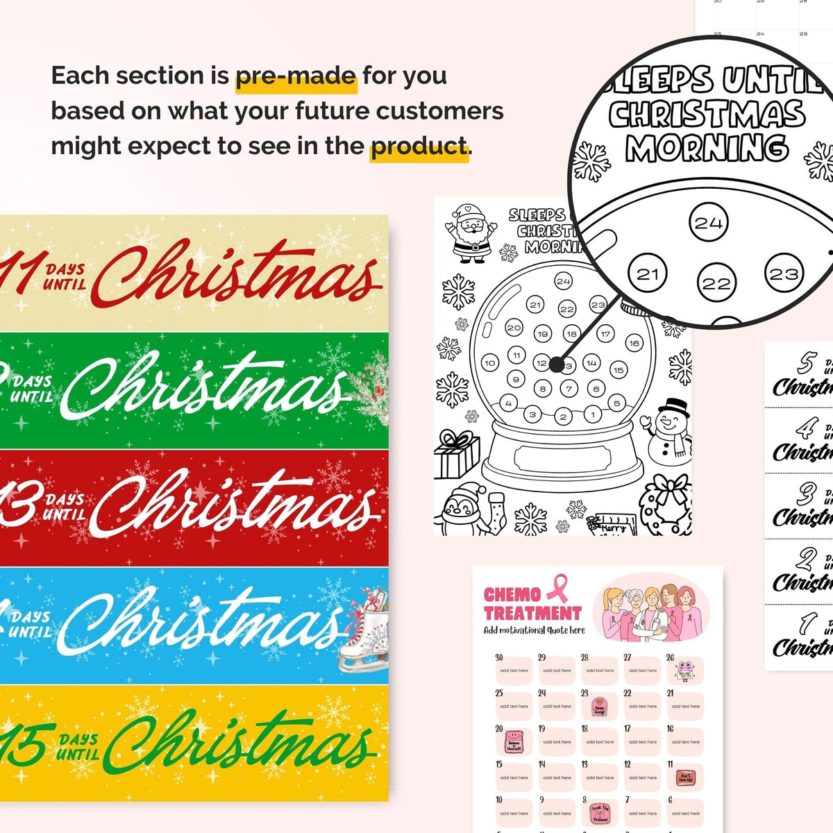 countdown chain and calendars