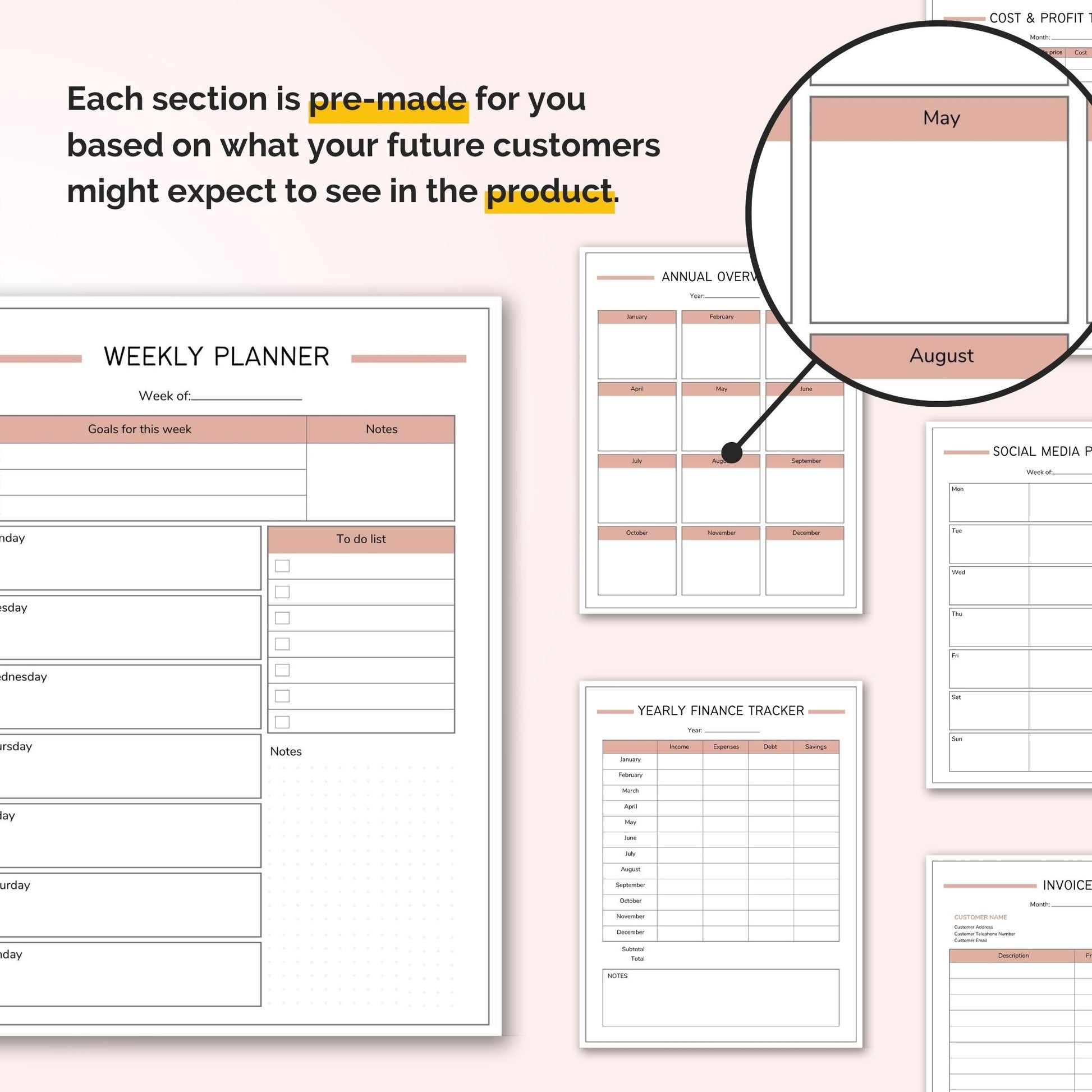 Business Planner Commercial Use