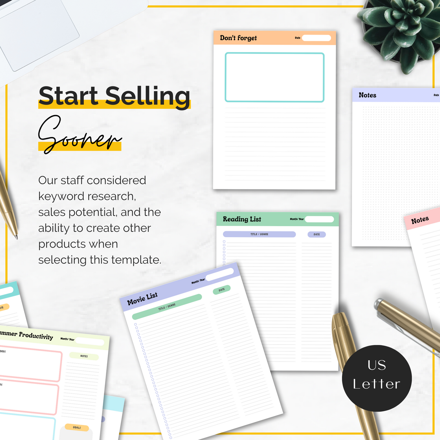 Summer Planner and Mockups