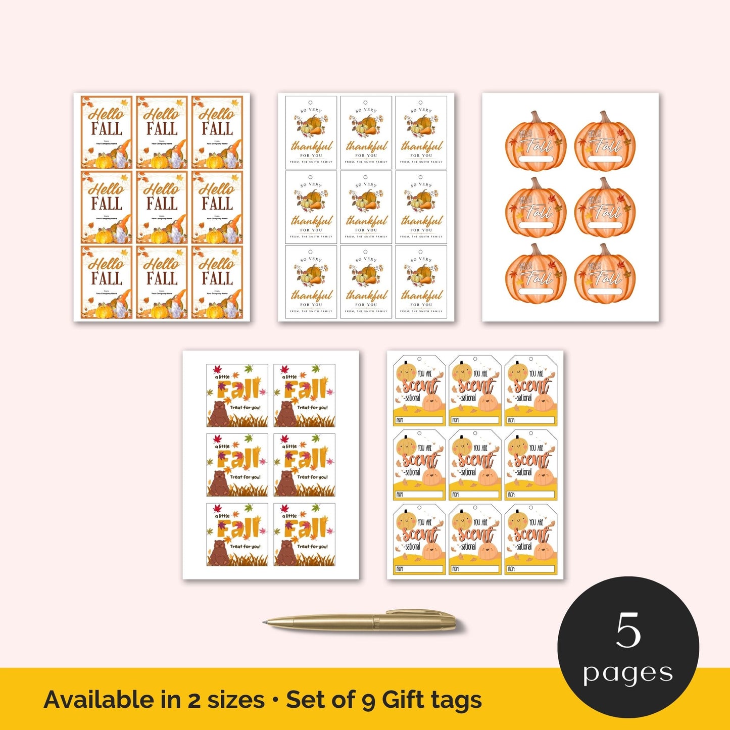 fall gift tags