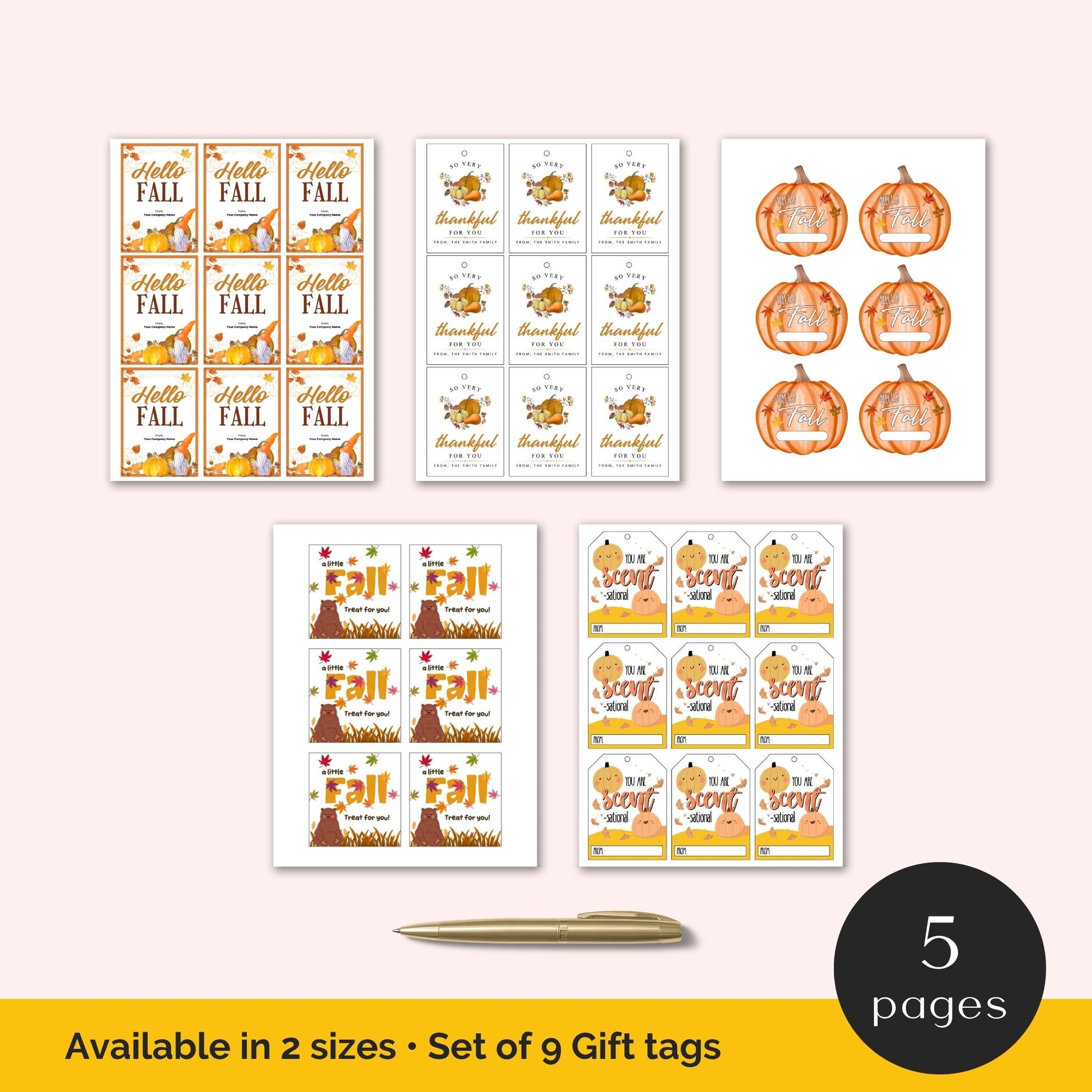fall gift tags