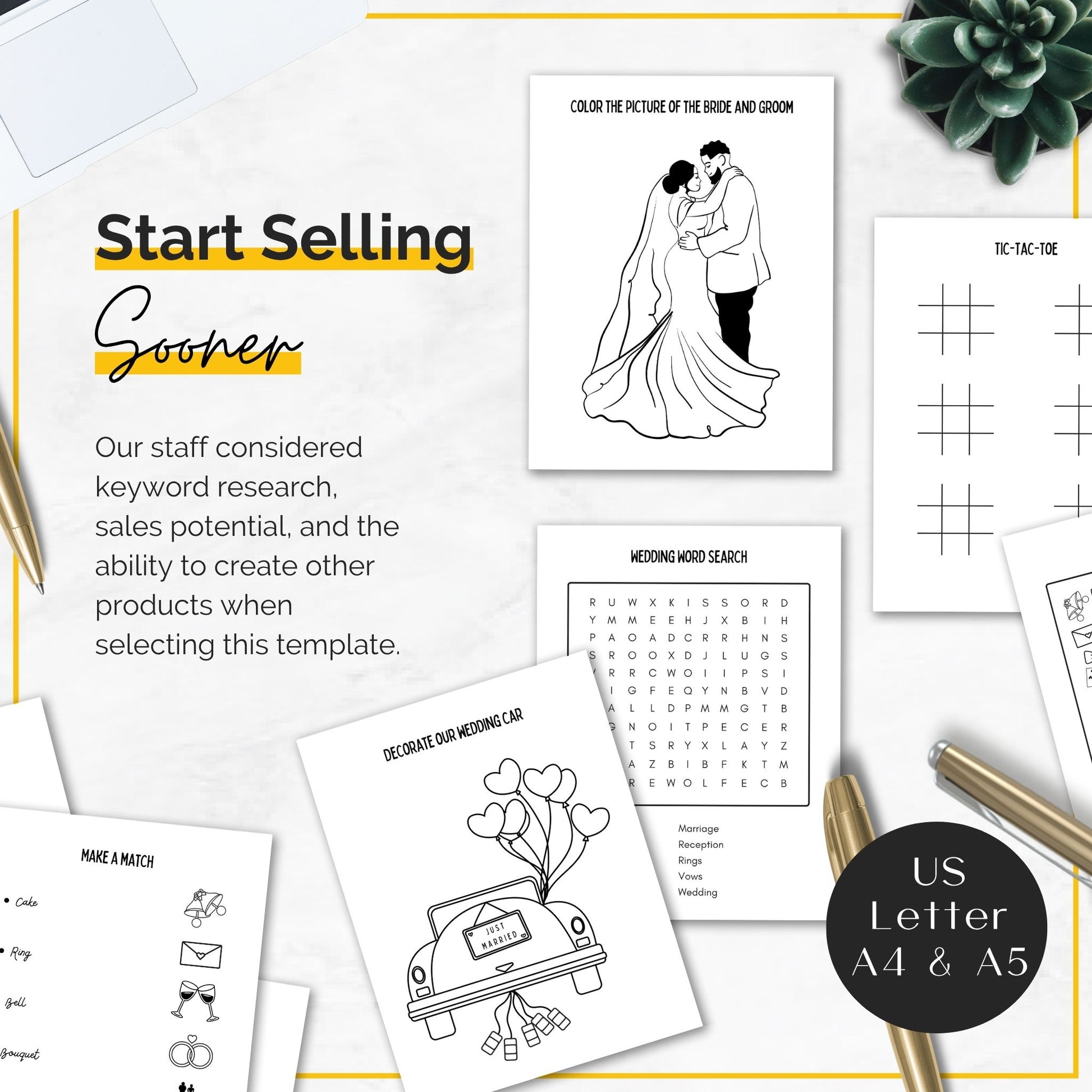 kid's wedding activity book