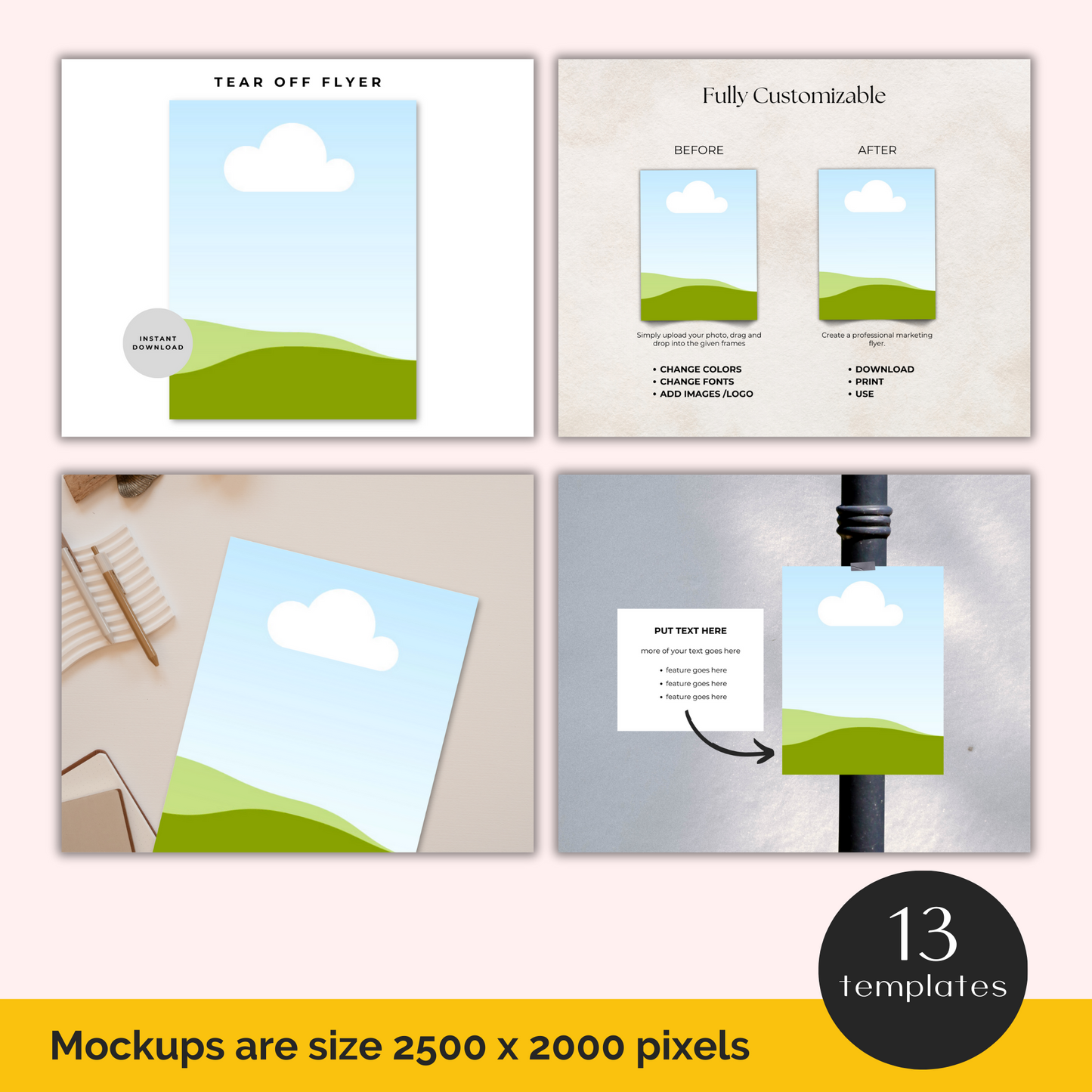 Tear Off Flyers and Mockups