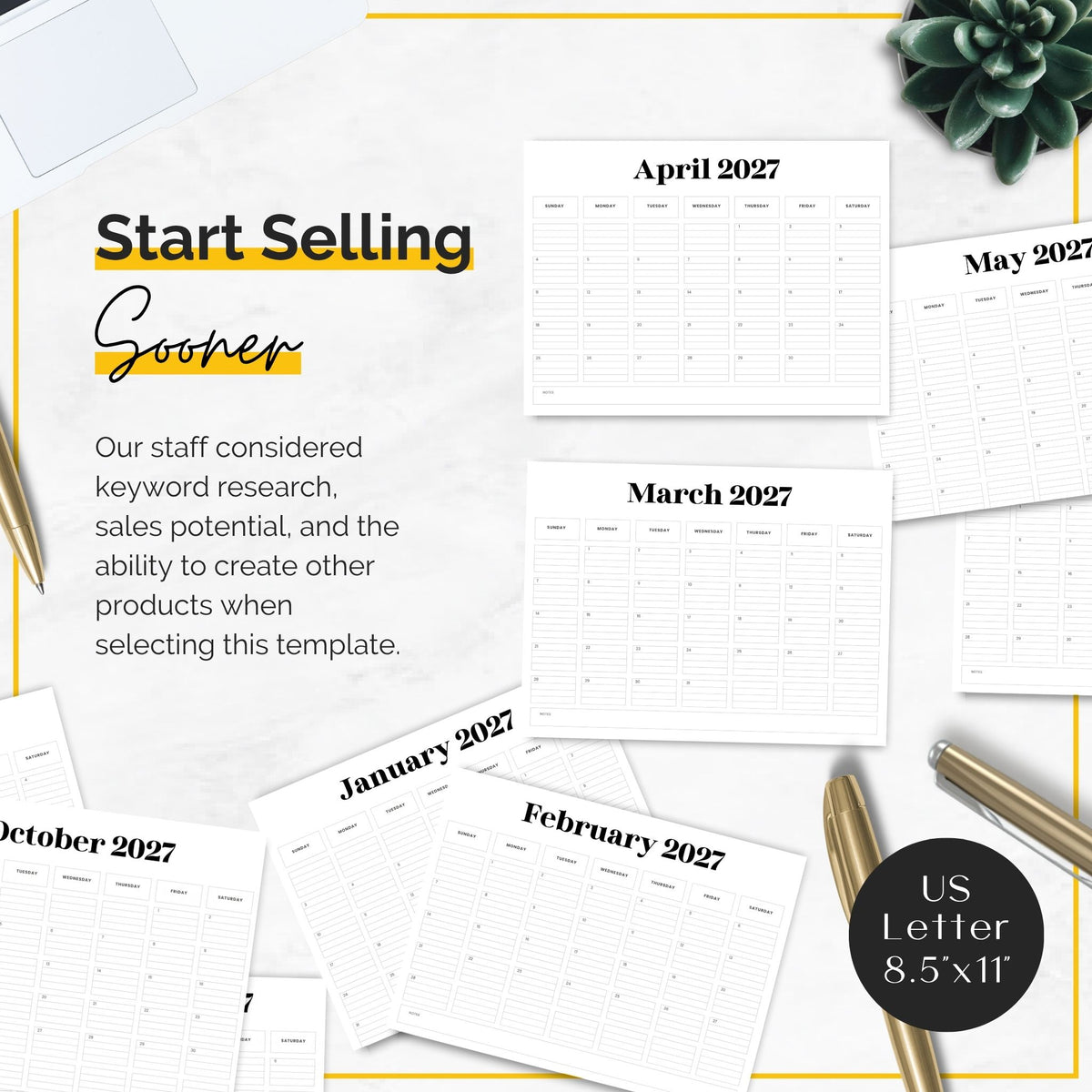 12 months of calendar templates