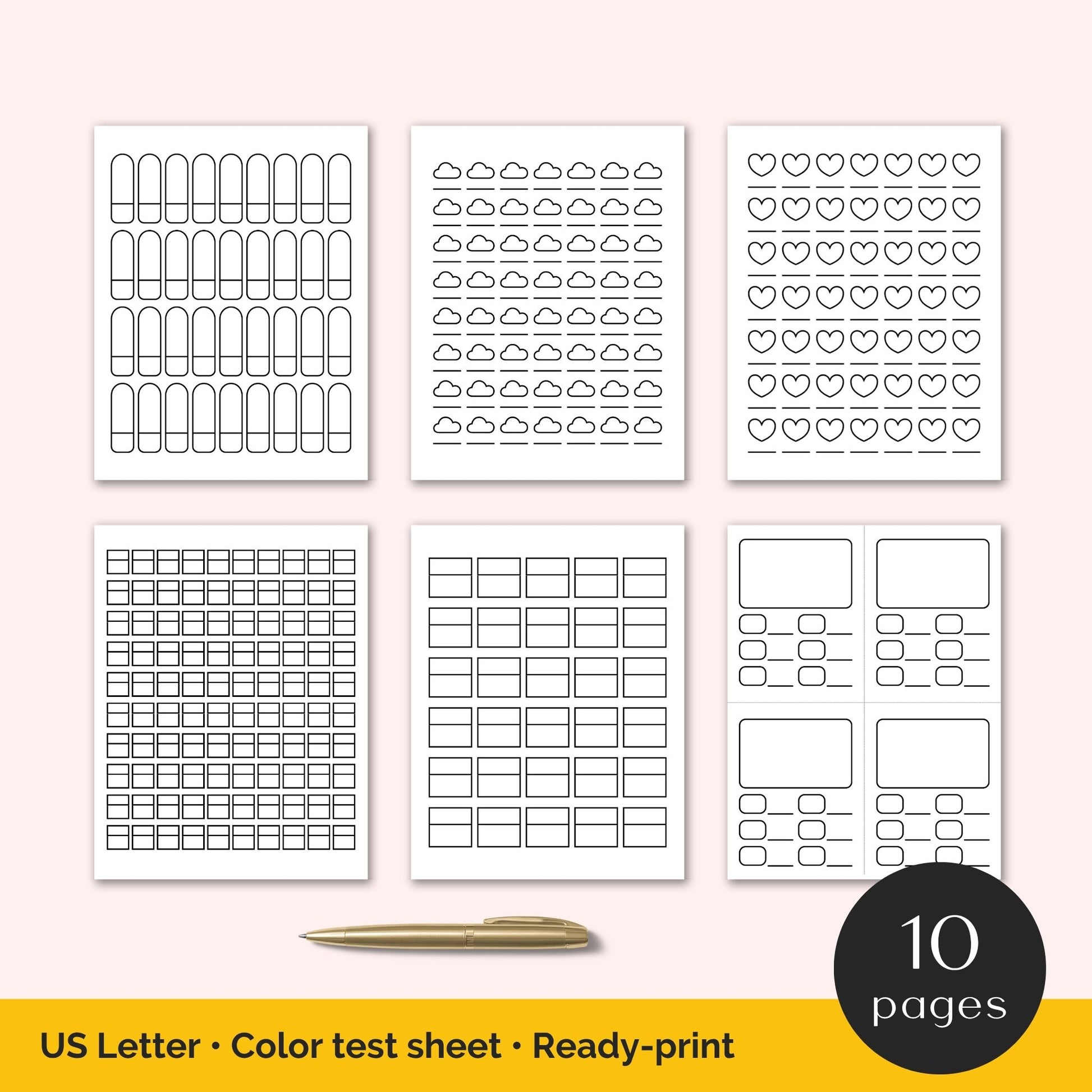 adult coloring swatches