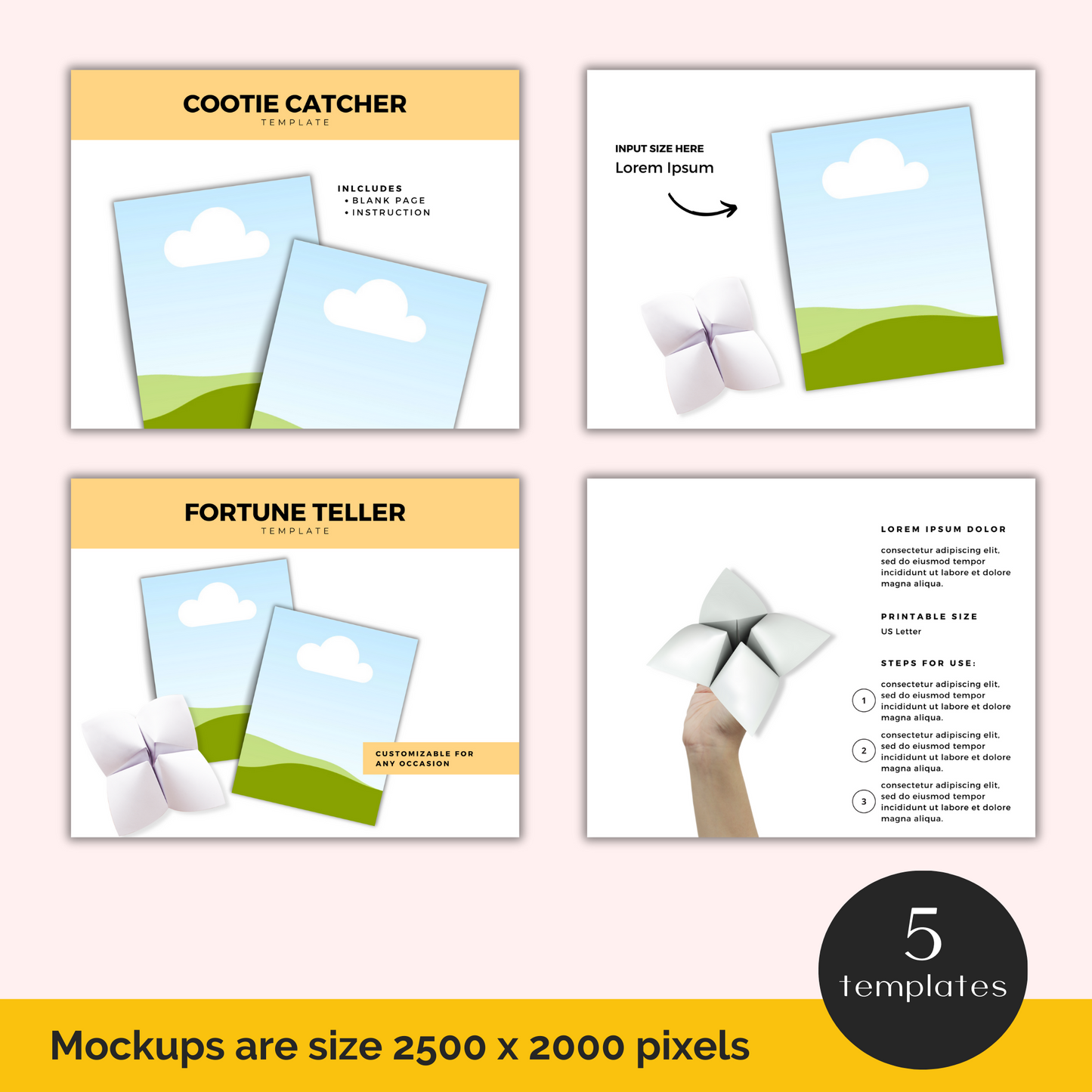 blank fortune teller template