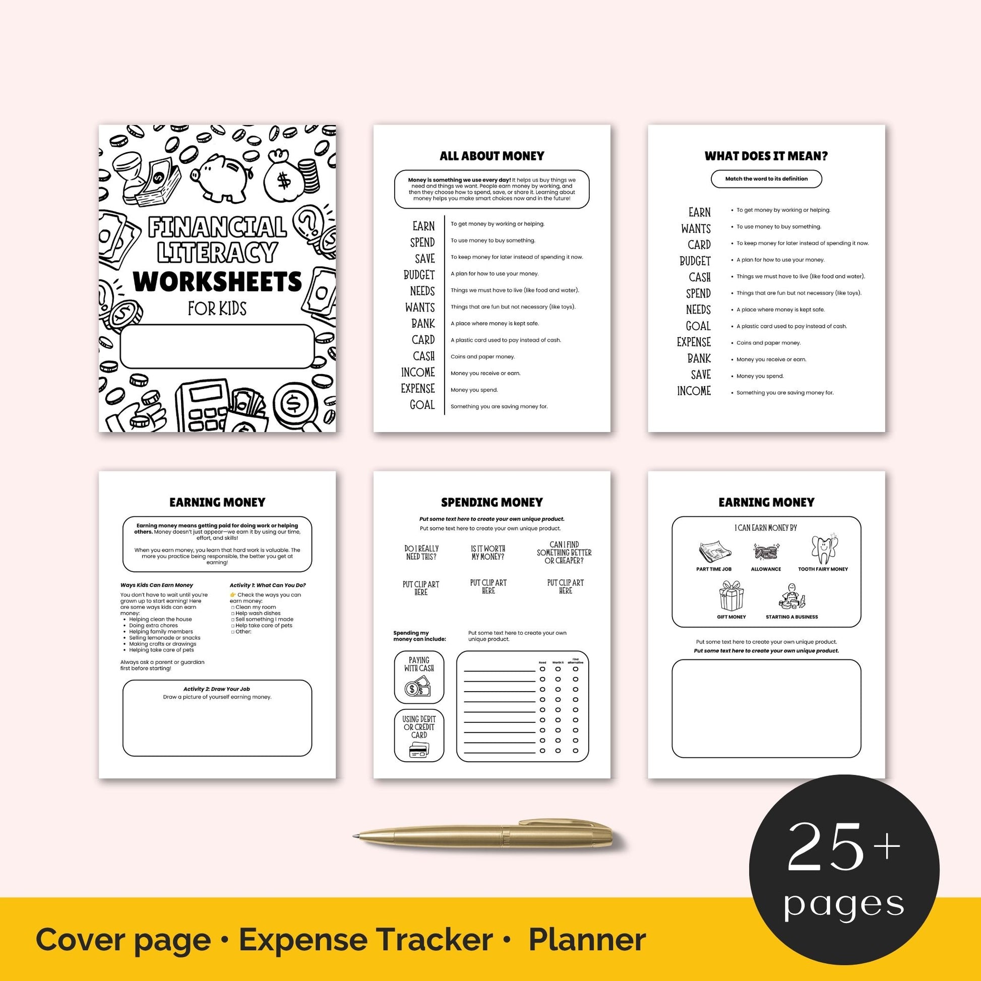 Financial Literacy Workbook for Kids