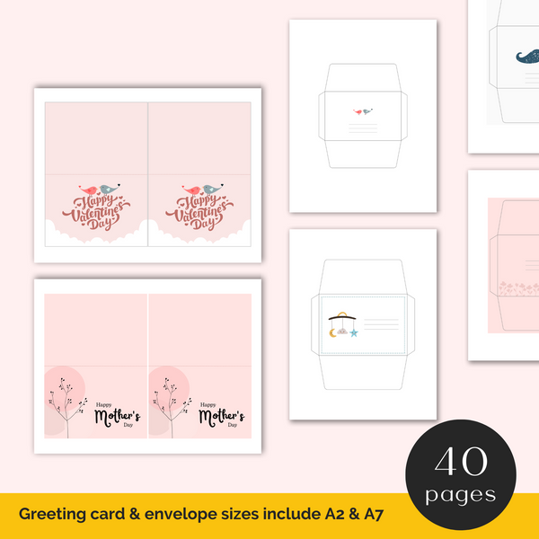 greeting card and envelope templates