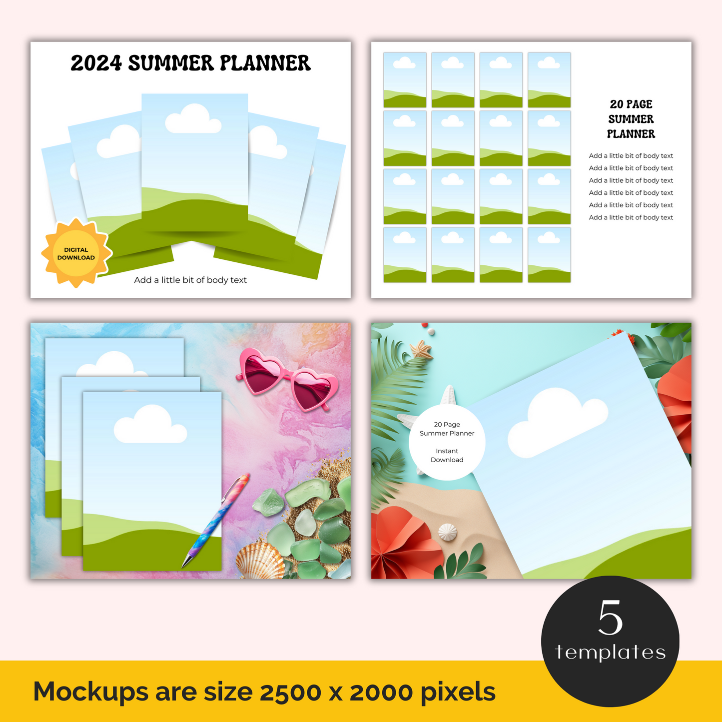 Summer Planner and Mockups