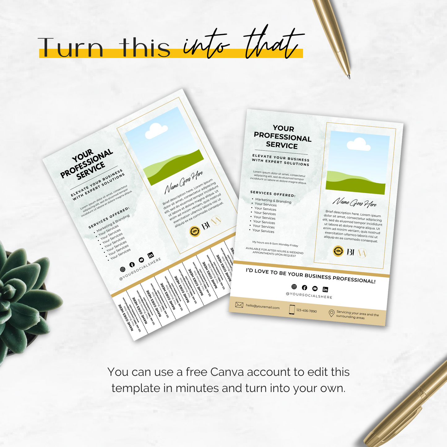 Tear Off Flyers and Mockups