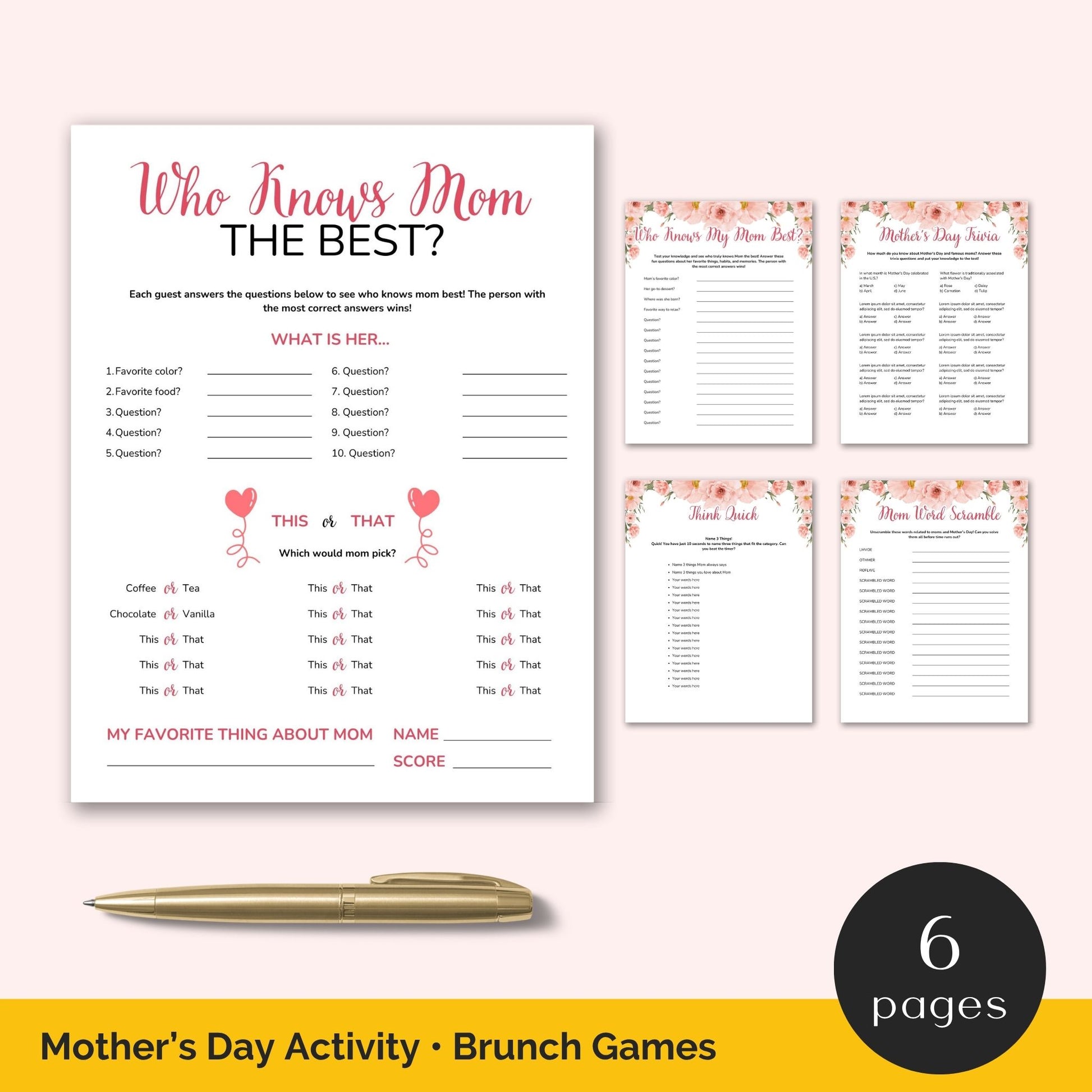 mother's day activities