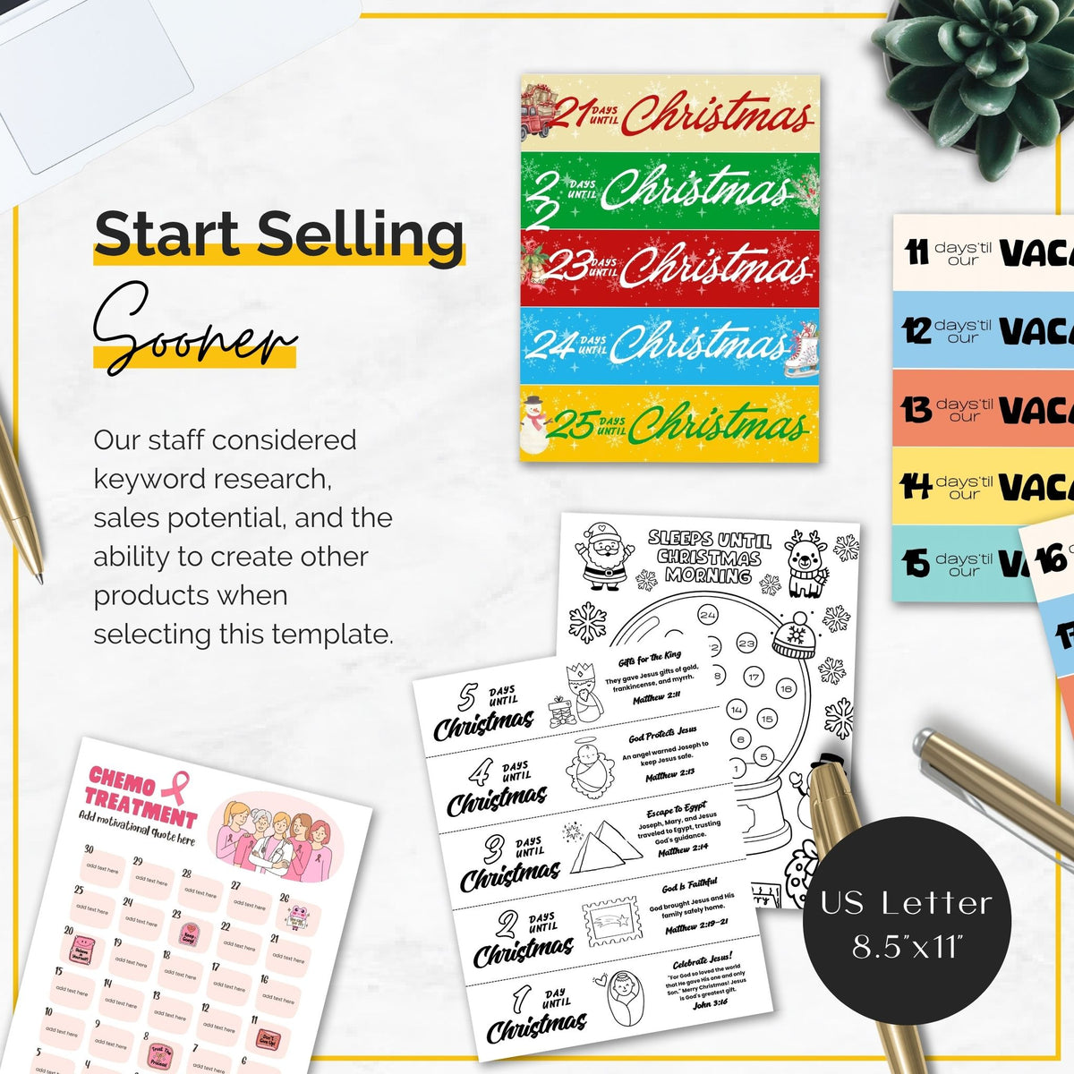 countdown chain and calendars