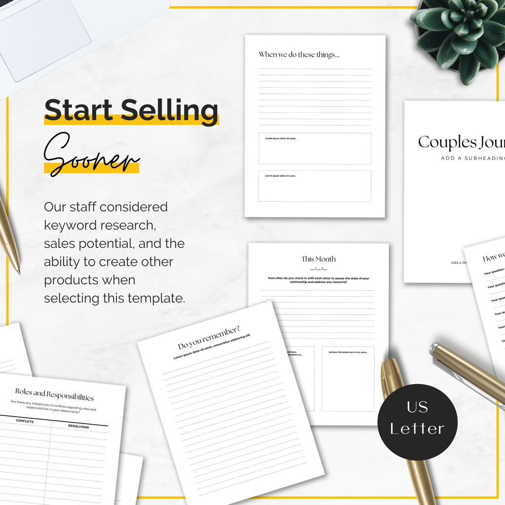 Couples Journal and Mockup Templates – Gold City Ventures