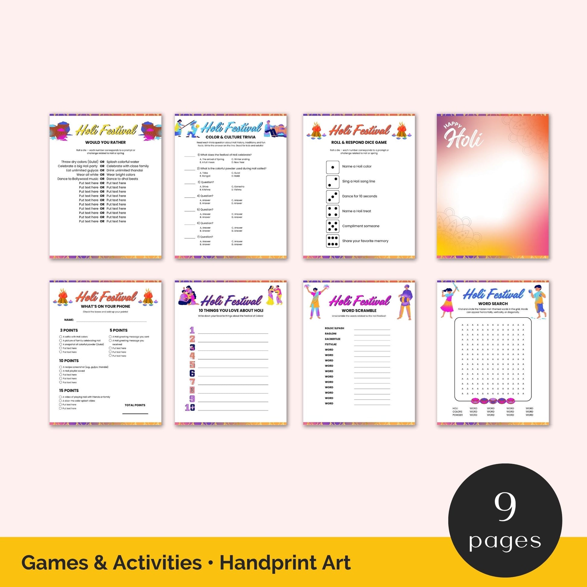 Holi activities
