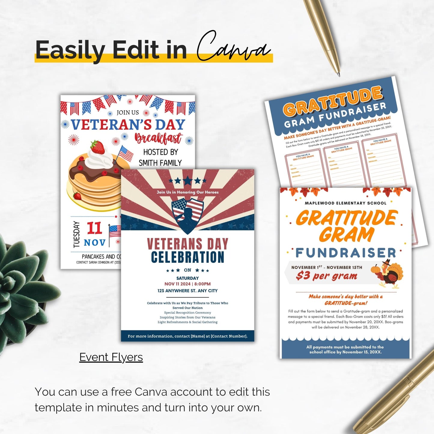 November Thanksgiving Commercial Use Templates