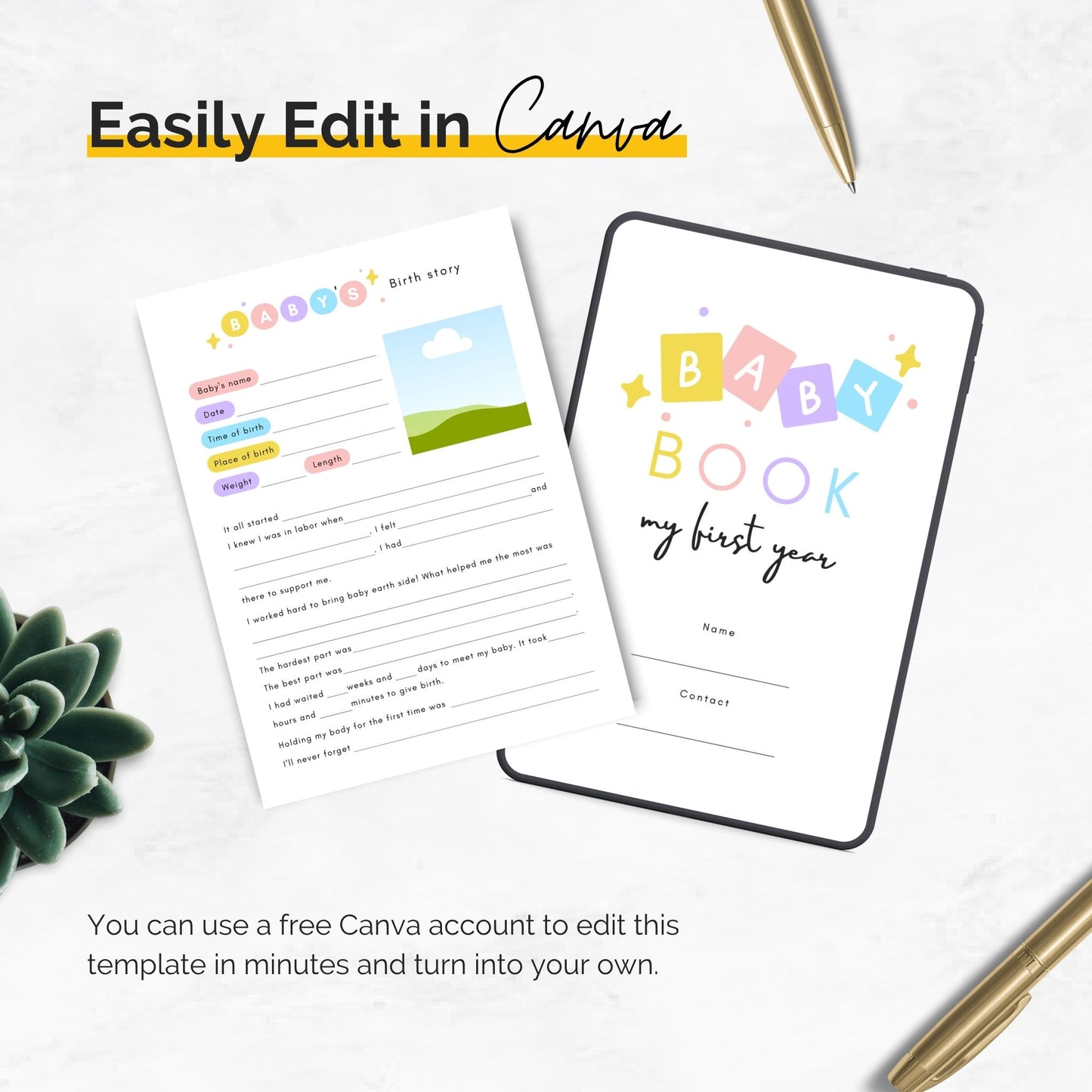 baby's first year memory book