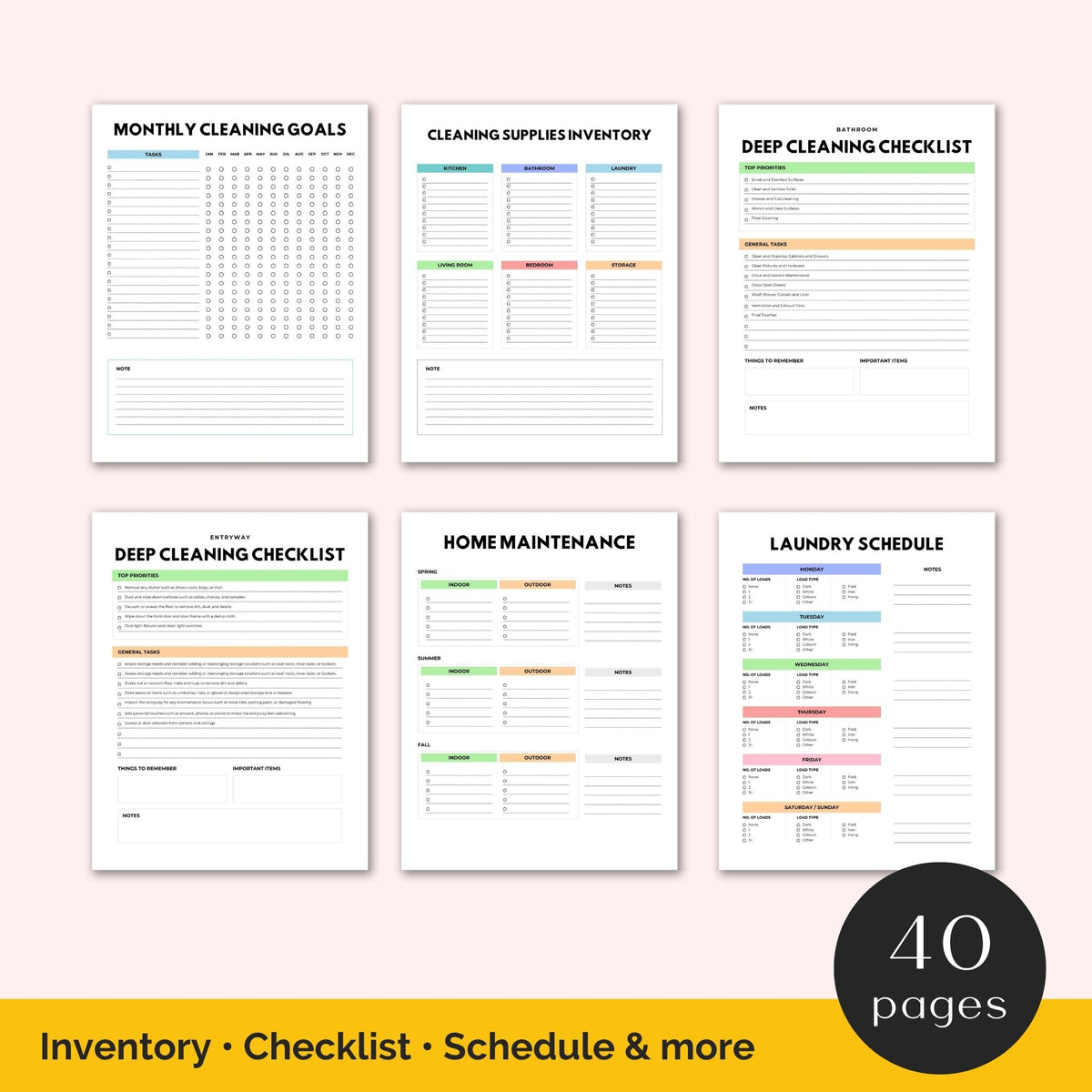 adhd cleaning planner