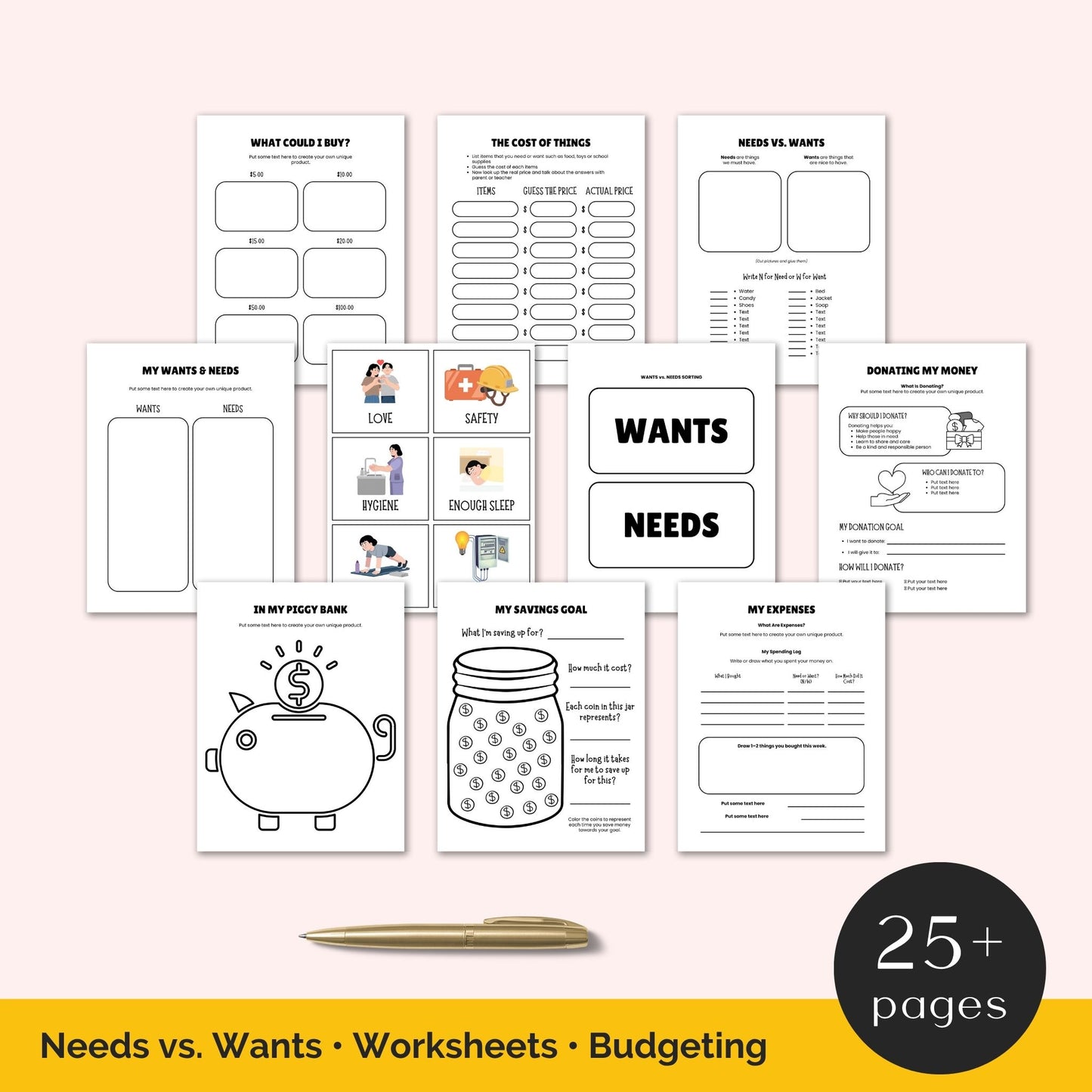 Financial Literacy Workbook for Kids