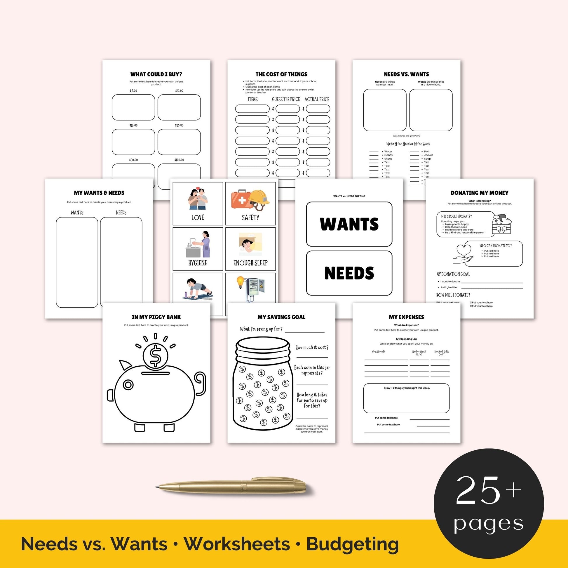 Financial Literacy Workbook for Kids