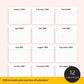 12 months of calendar templates
