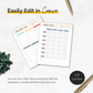 meal planner templates