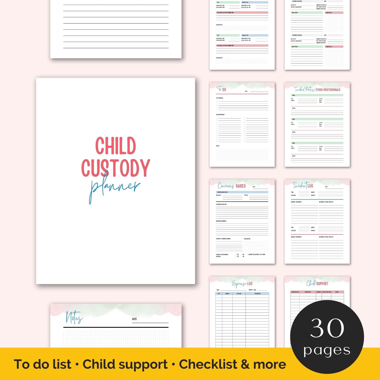 child custody binder